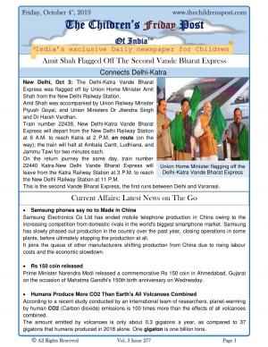 The Children's Post, 4th October, 2019