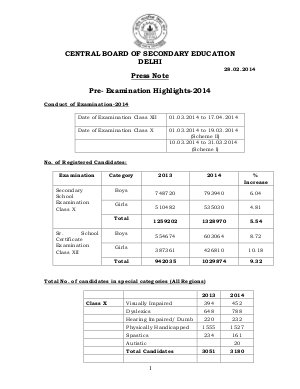 Pre Exam Press Note 2014 Revised