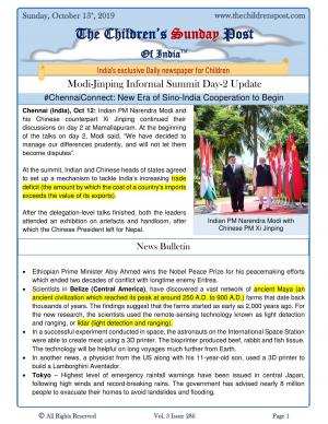 The Children's Post, 13th October, 2019