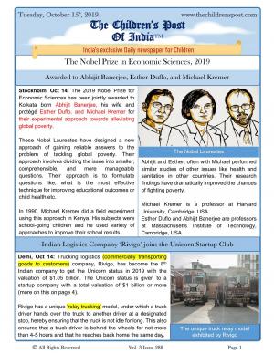 The Children's Post, 15th Oct, 2019