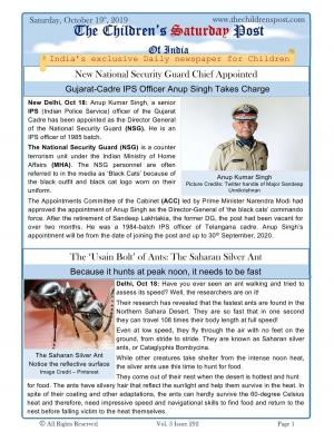 The Children's Post - 19th October, 2019 