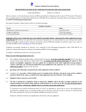 CWE SPL III Common Interview Notification