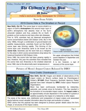 The Children's Post, 25th October, 2019