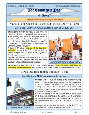 The Children's Post, 28th October 2019