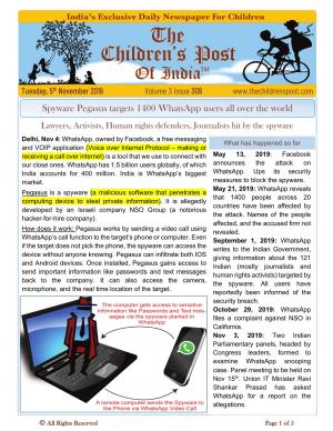 The Children's Post, 5th Nov 2019