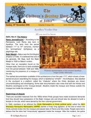 The Children's Post, Nov 10th, 2019