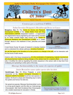 The Children's Post, 12th Nov, 2019