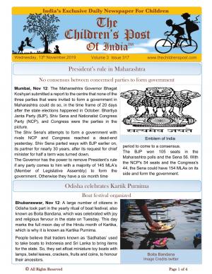 The Children's Post, 13th November, 2019