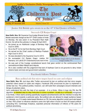 The Children's Post, 19th Nov 2019