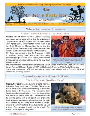 The Children's Post, 29th November, 2019