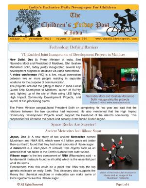 The Children's Post, 6th December, 2019