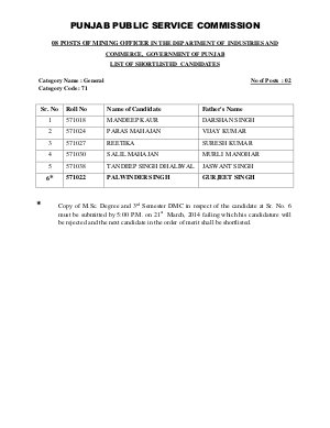 Result of Mining Officer