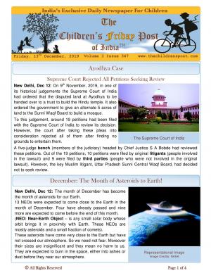 The Children's Post, 13th December, 2019