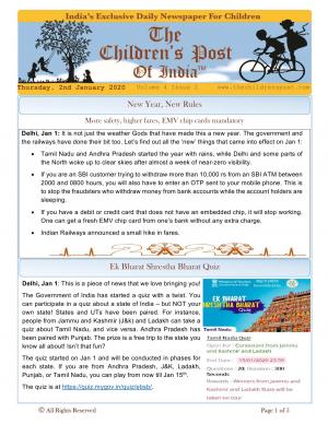 The Children's Post, 2nd January 2020