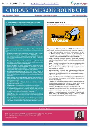 Curious Times 2019 Round Up