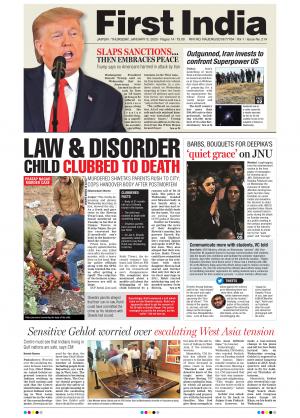 Indian Newspapers In English-First India|Rajasthan-09 January 2020 edition