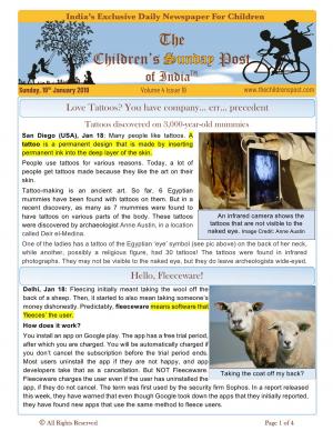 Mummies and Fleeceware - The Children's Post, 19th January 2020