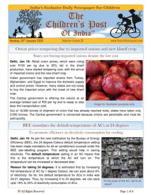 The Children's Post, 20th January 2020