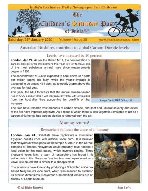 The Children's Post, 25th January,2020