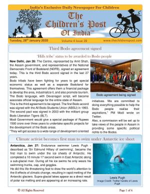 The Childrens Post, 28th January,2020