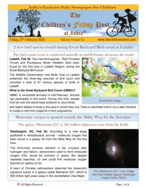 The Children's Post, 21st February 2020