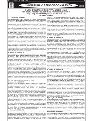 UPSC Recruitment 2014