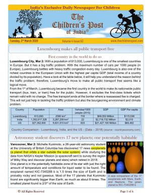 The Children's Post, 3rd March 2020