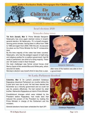 The Children's Post, 4th March, 2020