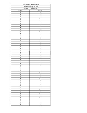Answer Keys of UGC NET Exams-December 2013 SC 19 Bengali Paper-III