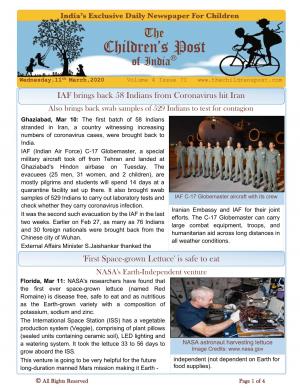 The Children's Post, 12th March, 2020