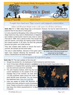 Creating one's own green pastures, and the Covid Update - March 12th 2020