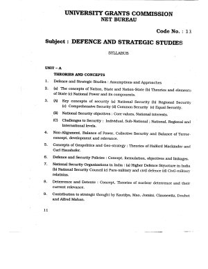 Defence and Strategic Studies