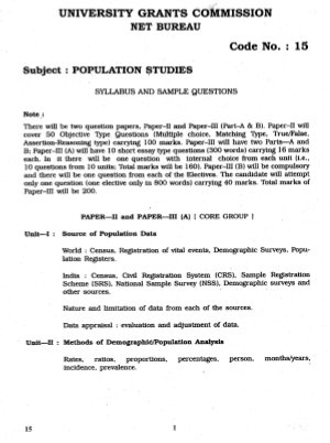 Population Studies