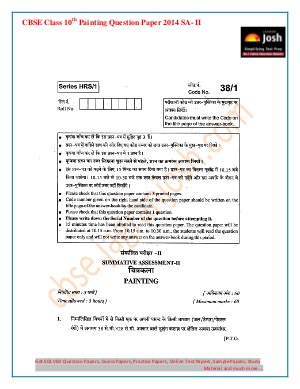 CBSE Class 10th Painting Question Paper 2014 SA- II