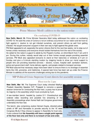 The Children's Post, 20th March 2020