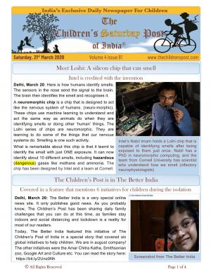 Intel develops a chip that can smell - March 21st 2020 