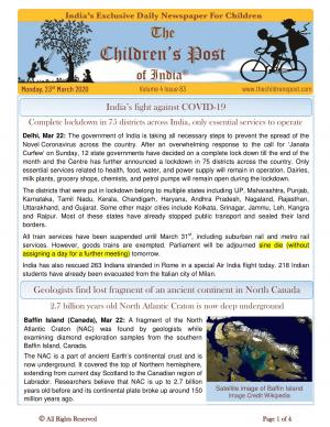 The Children's Post, 23rd March 2020