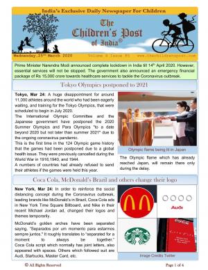 The Children's Post, 25th March, 2020