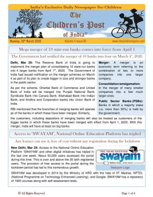 The Children's Post, 30th March 2020