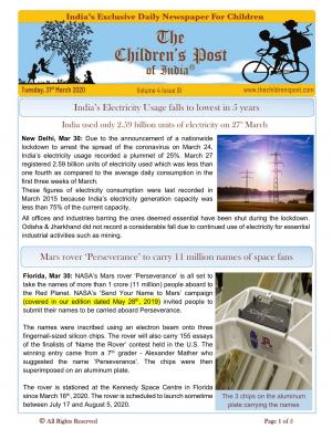 The Children's Post, 31st Mar, 2020