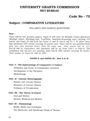 Comparative Literature 