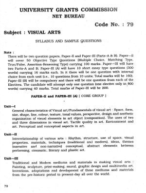 Visual Art (including Drawing & Painting/Sculpture Graphics/Applied Art/History of Art) 