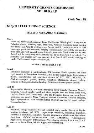 Electronic Science 