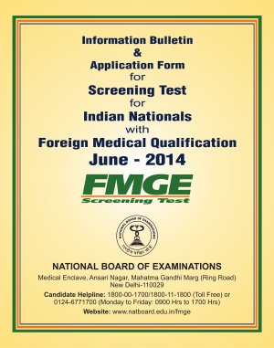 National Board of Examination Notified For FMGE-2014 (June)