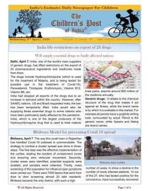 The Children's Post, 8th April, 2020