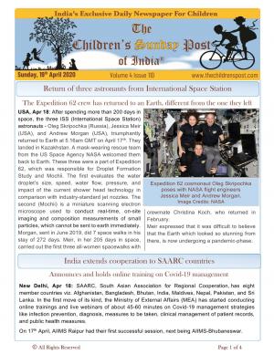 The Children's Post, 19th April 2020 