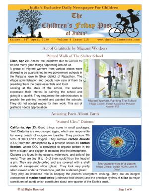 The Children's Post, 24th April, 2020