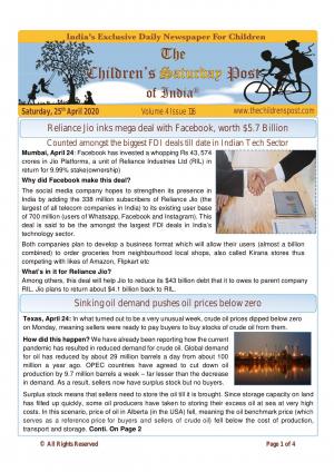 The Children's Post, 25th April 2020