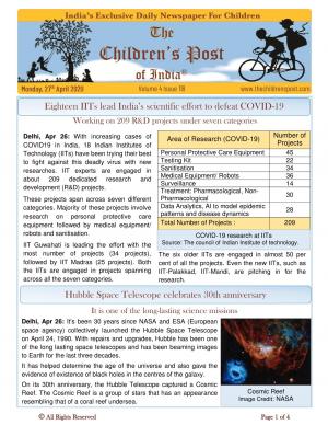 The Children's Post, 27th April 2020