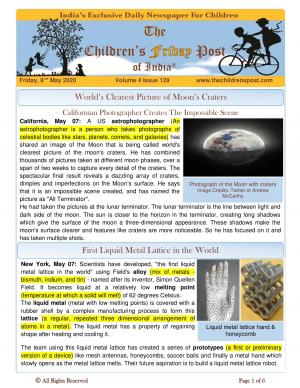 The Children's Post, 8th May 2020